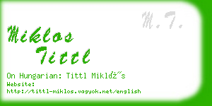 miklos tittl business card